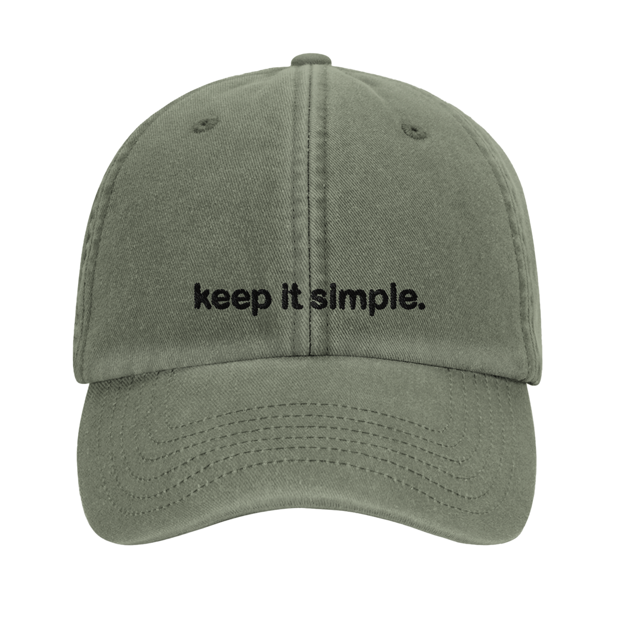 keep it simple. vintage cotton dad cap with minimal embroidered lettering, Captured Headwear