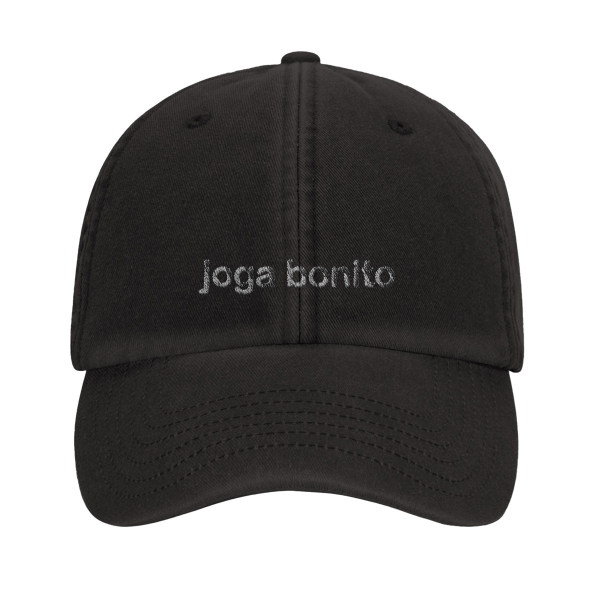 joga bonito vintage cotton dad cap with embroidered lettering and football on the back, Captured Headwear