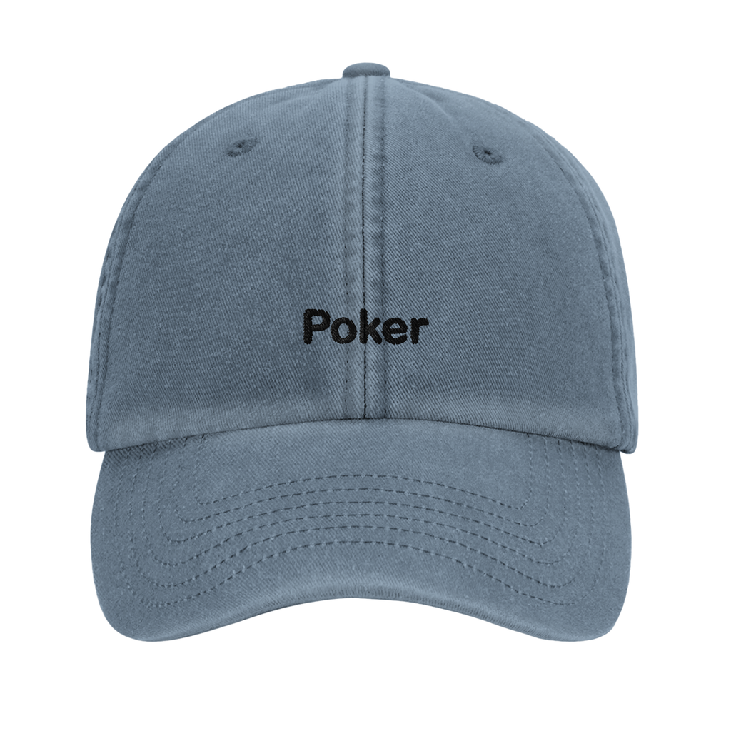 Poker vintage cotton dad cap with embroidered design, Captured Headwear