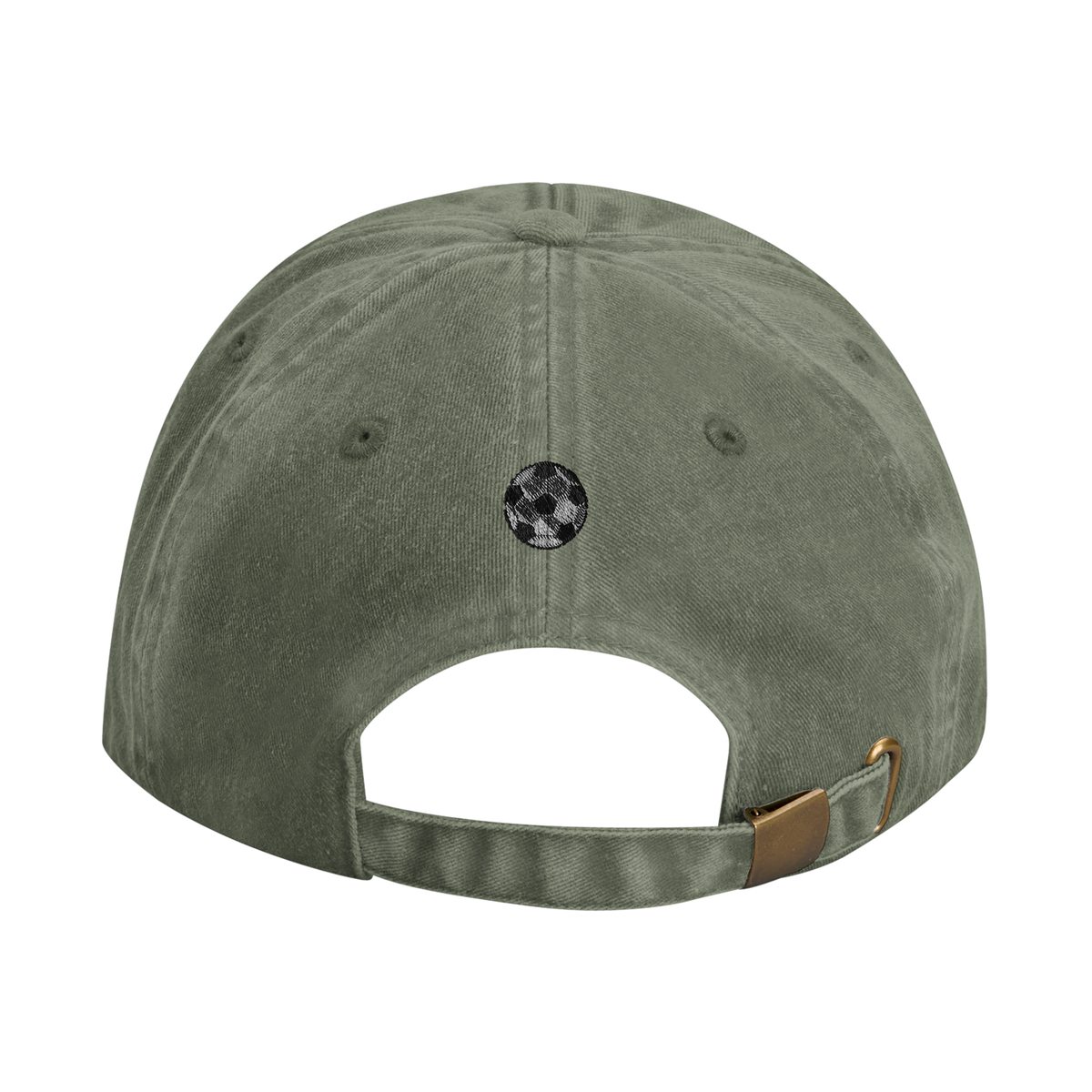 joga bonito vintage cotton dad cap with embroidered lettering and football on the back, Captured Headwear