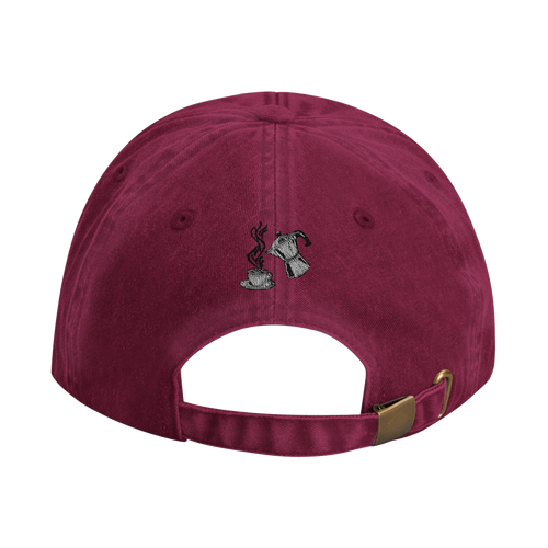 CAFFEINE DEALER vintage cotton dad cap with embroidered lettering, Captured Headwear