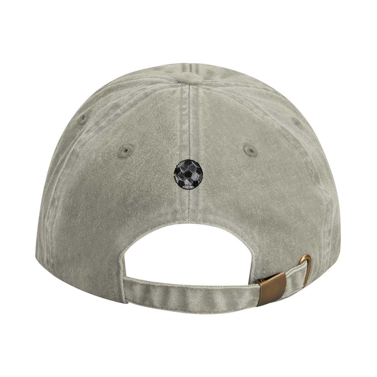 joga bonito vintage cotton dad cap with embroidered lettering and football on the back, Captured Headwear