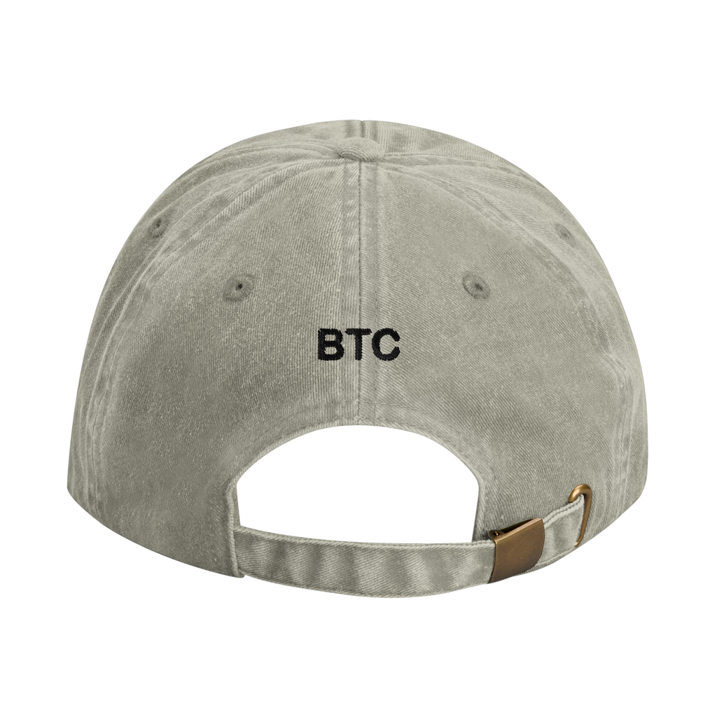 Crypto is fun. vintage cotton dad cap with embroidered lettering, Captured Headwear