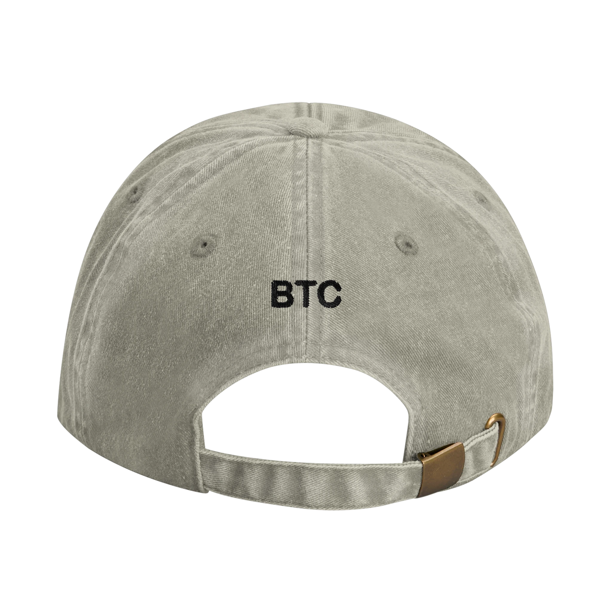Crypto is fun. vintage cotton dad cap with embroidered lettering, Captured Headwear