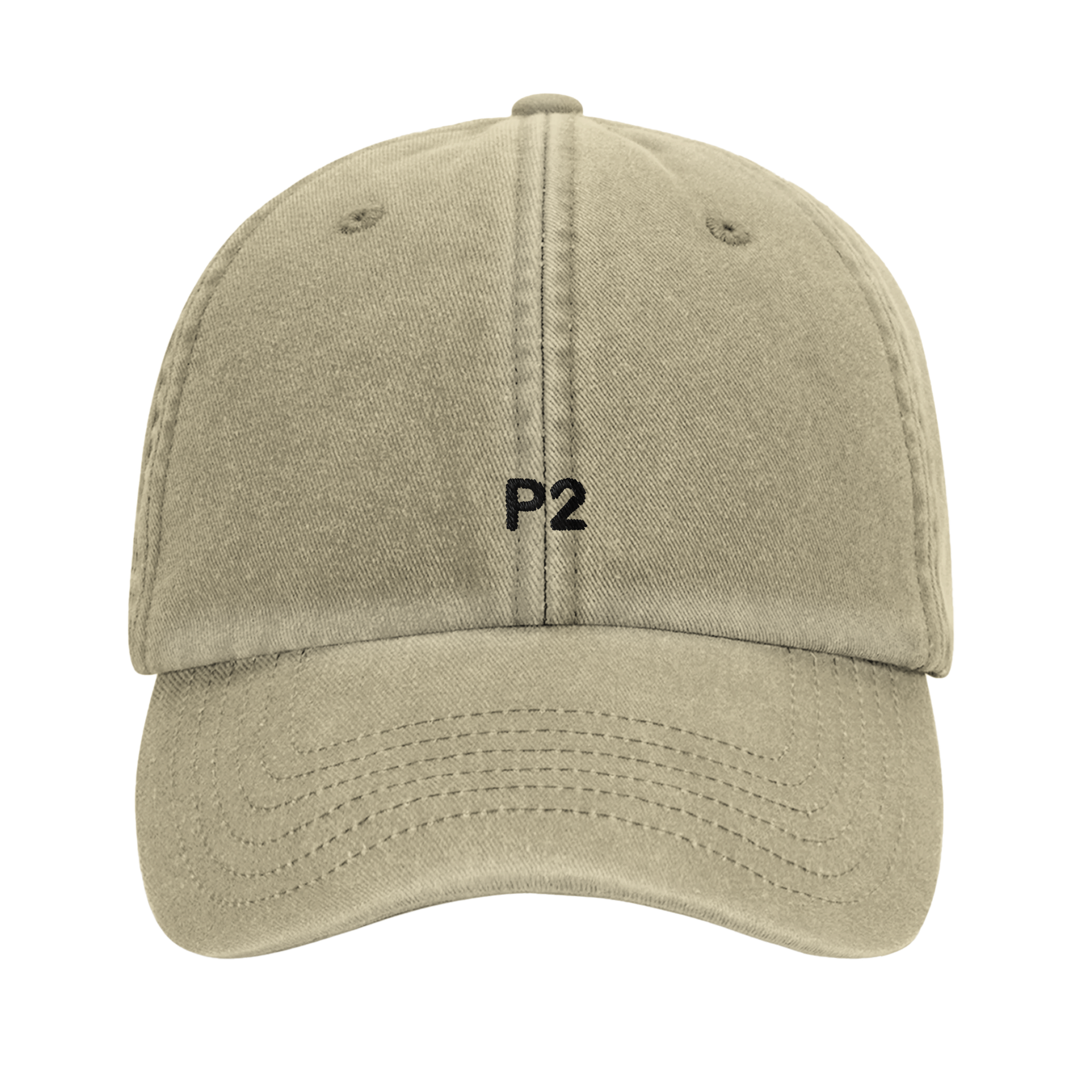 P2 vintage cotton dad cap with embroidered lettering, Captured Headwear