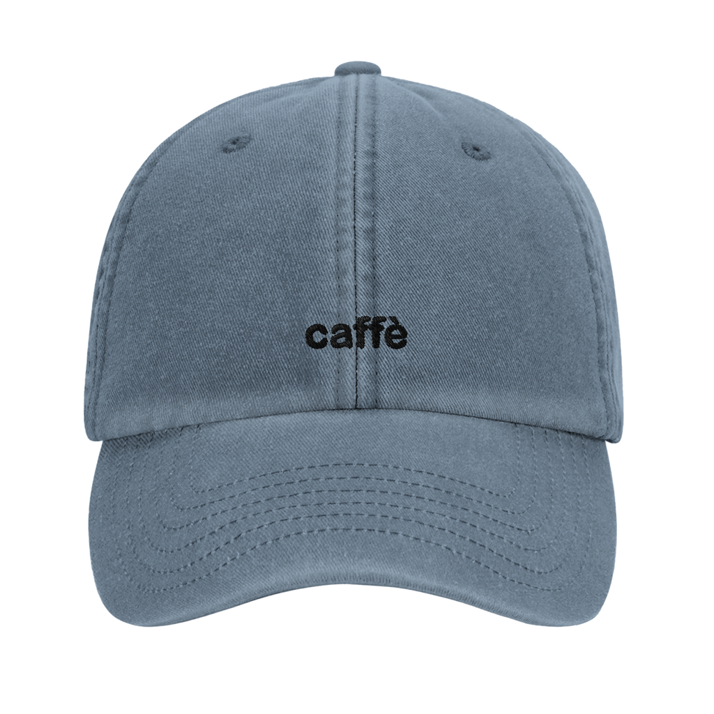 caffè vintage cotton dad cap with embroidered lettering, Captured Headwear