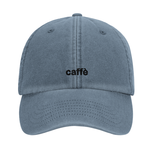 caffè vintage cotton dad cap with embroidered lettering, Captured Headwear