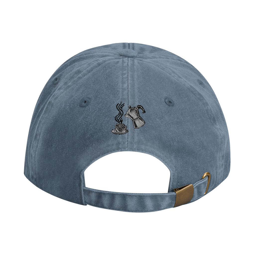 caffè vintage cotton dad cap with embroidered lettering, Captured Headwear