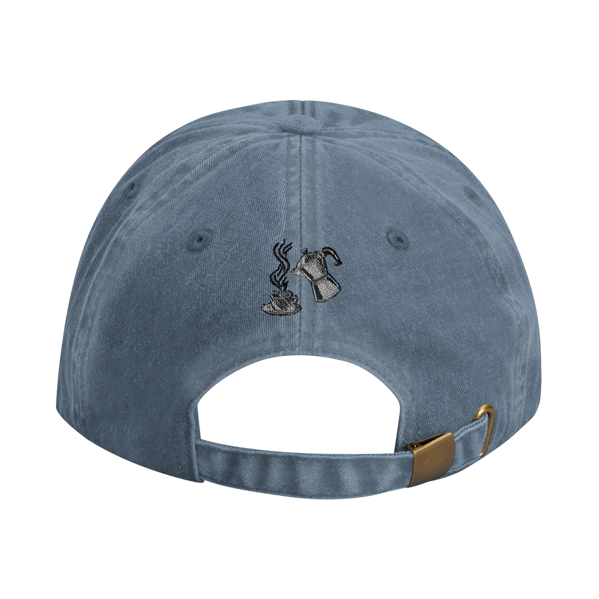 caffè vintage cotton dad cap with embroidered lettering, Captured Headwear