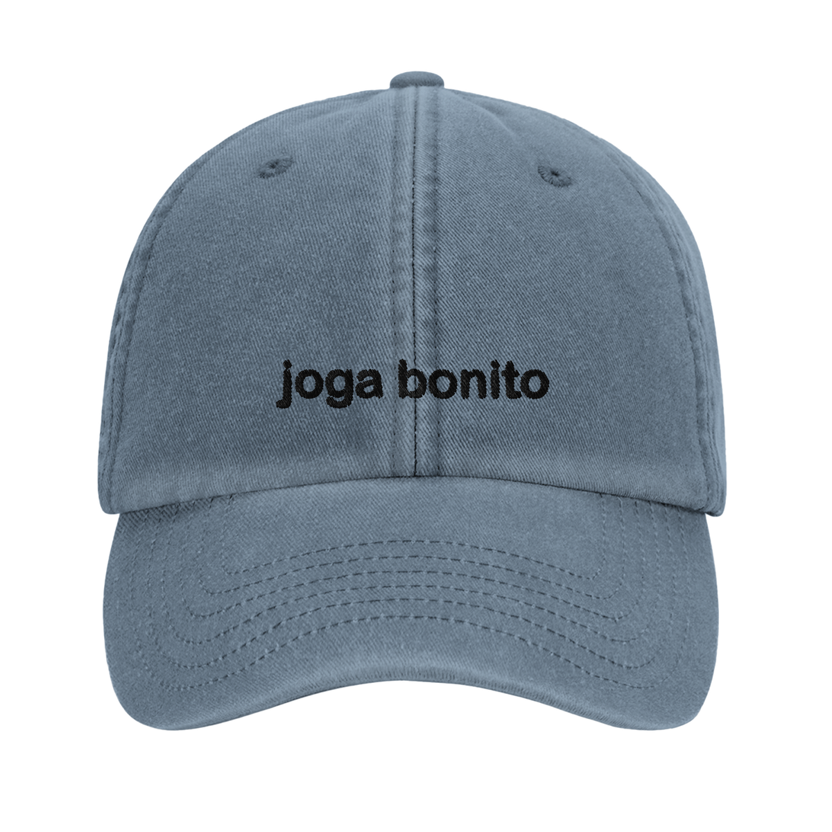 joga bonito vintage cotton dad cap with embroidered lettering and football on the back, Captured Headwear
