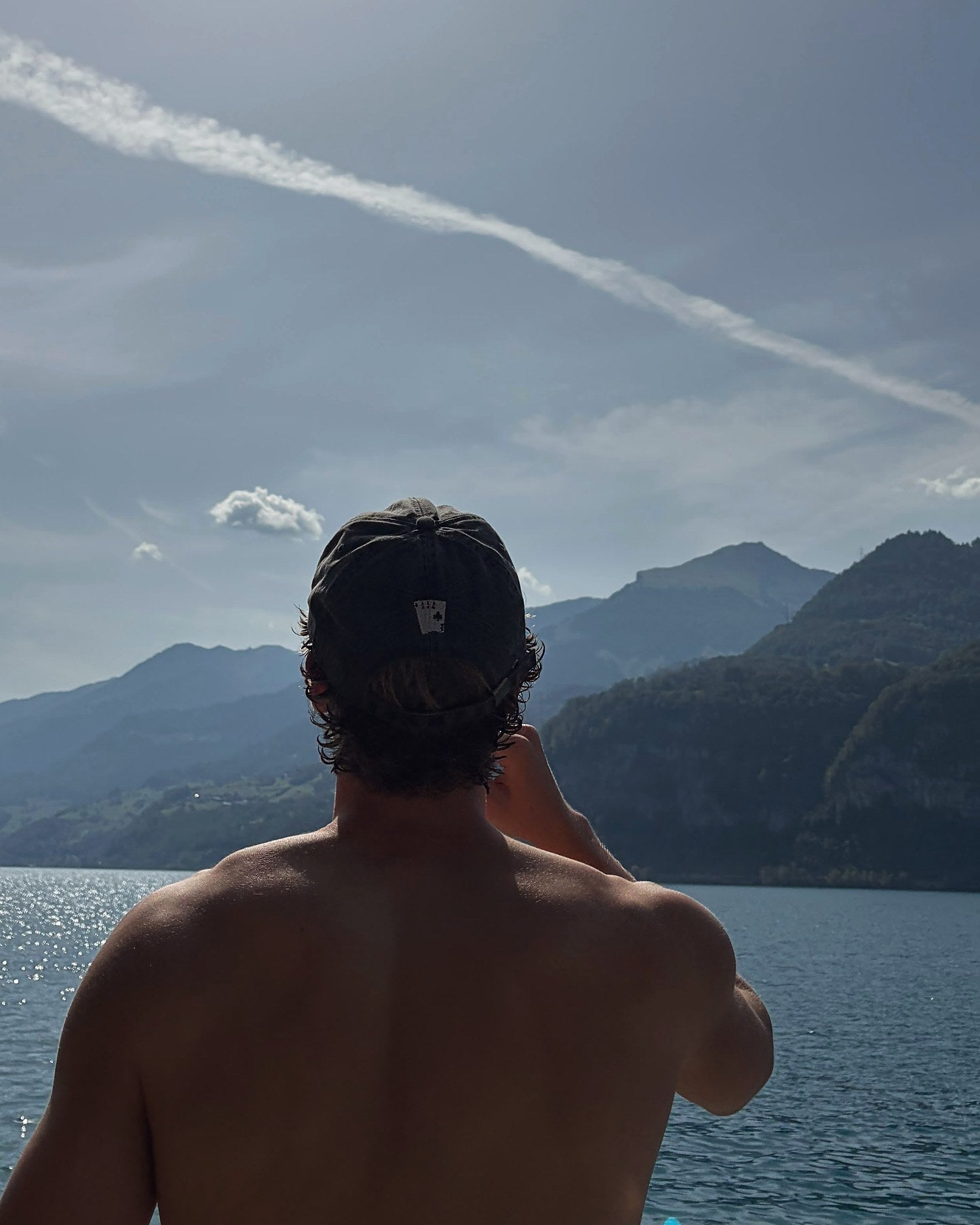 Poker cap at the lake